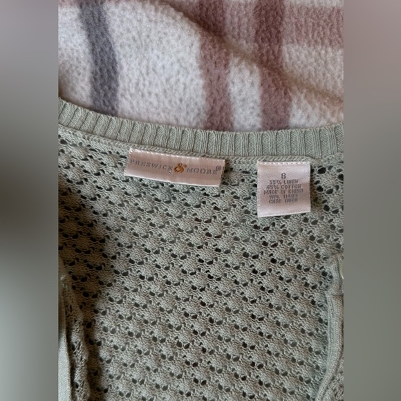 Brass & Moore Green Knit Cardigan Top - Picture 7 of 10